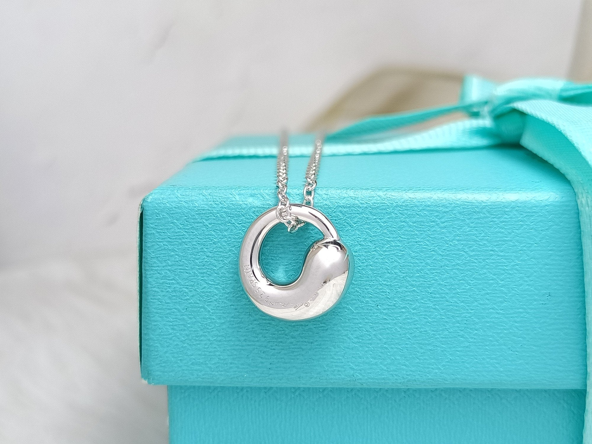 Tiffany Snail Pendant Silver Necklace