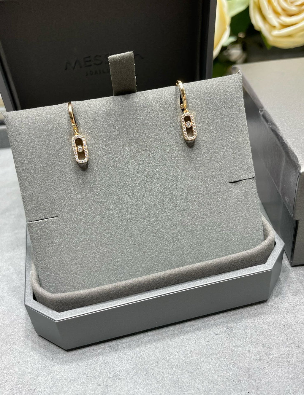 Messika Move Uno Hoop Cubic Zirconia Earrings
