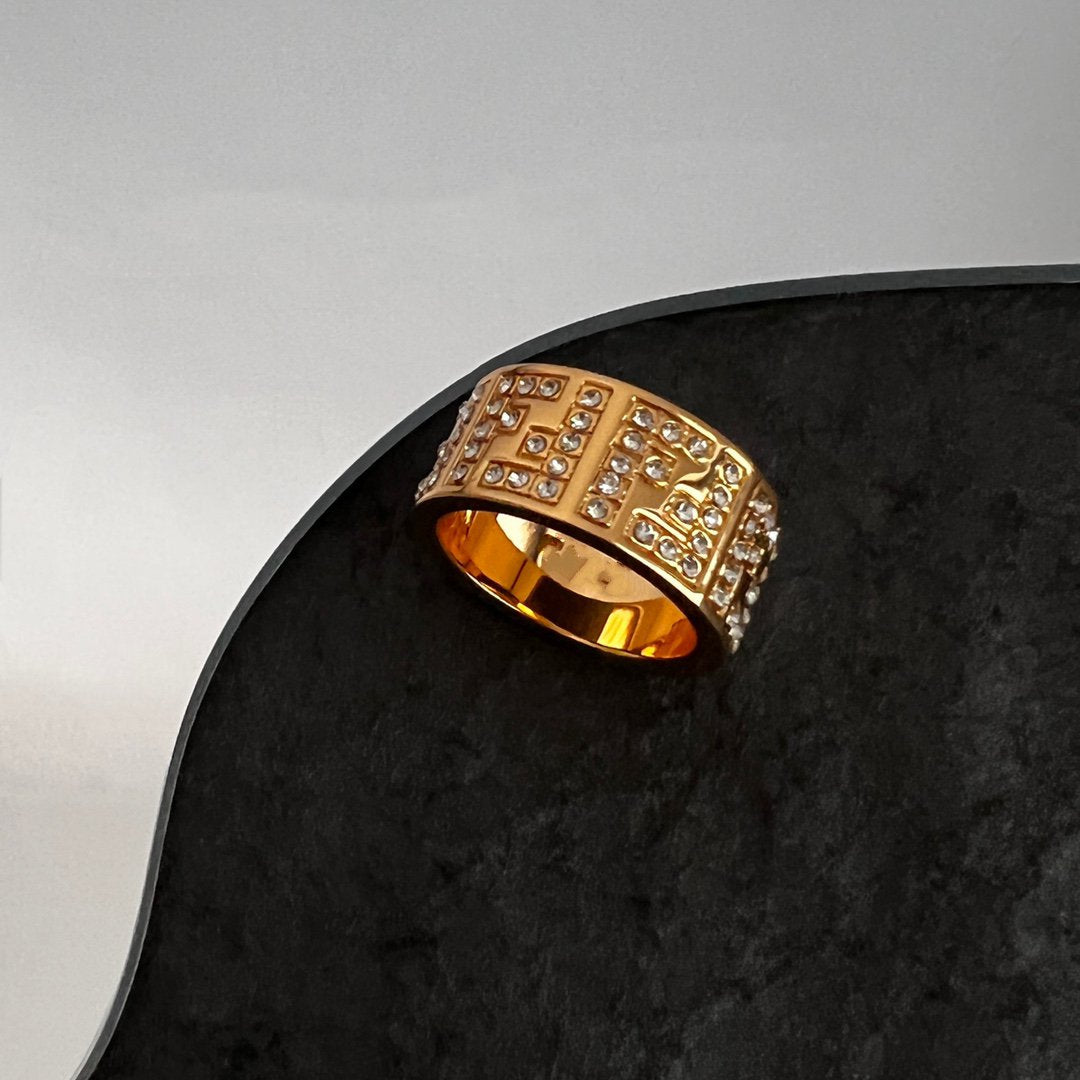 Fendi FF Ring Gold Diamond