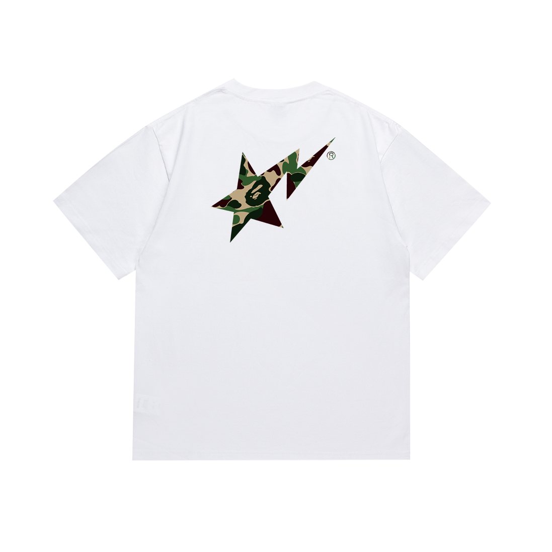 BAPE Green Camo Star Graphic T-Shirt — back