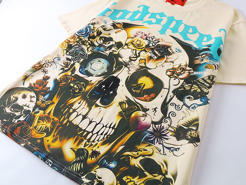 Godspeed Skull & Roses Graphic T-Shirt — detail