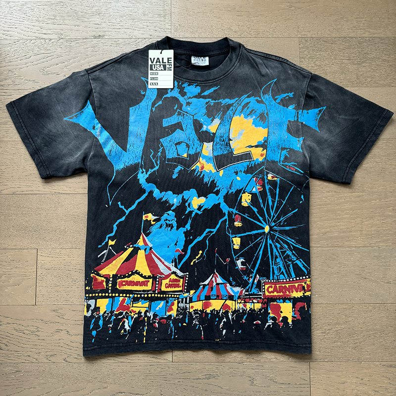 VALE USA Carnival Graphic T-Shirt - Charcoal Gray — hero