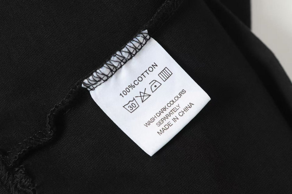 Godspeed Washed Black Car & Sun-Eye Graphic T-Shirt — neck_label