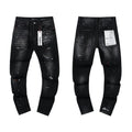 Purple Brand Black Paint Splatter Distressed Jeans — hero