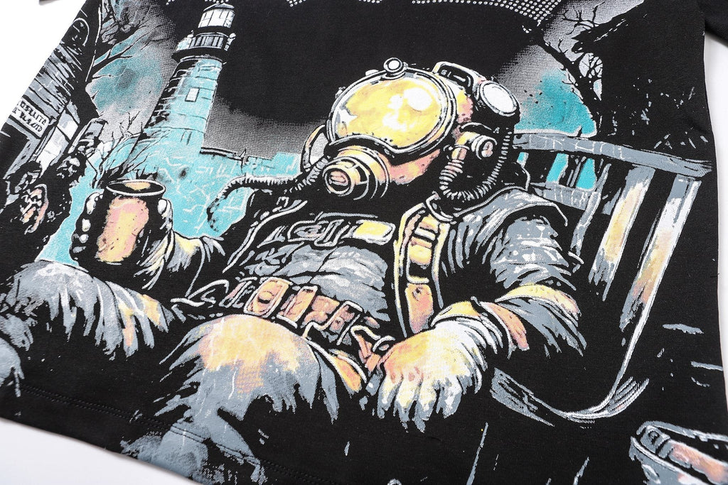 MIXED EMOTION Rhinestone-Style Graphic T-Shirt — detail