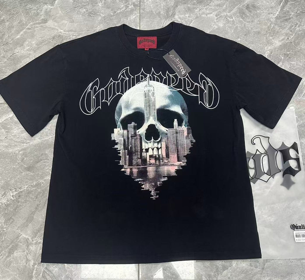 Godspeed Skull City Graphic T-Shirt — front