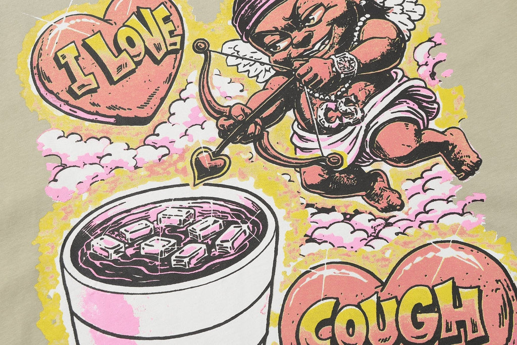 That's A Awful Lot Of Cough Syrup Cupid Graphic T-Shirt — detail