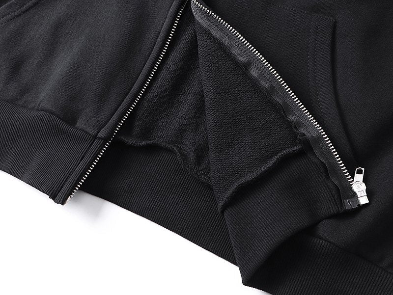 MIXED EMOTION Back Graphic Zip Hoodie — detail