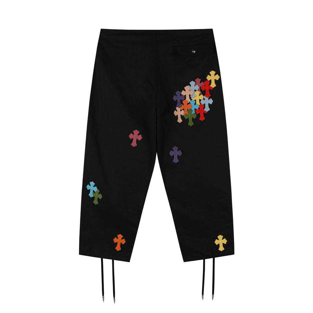 Chrome Hearts Multicolor Cross Patch Cropped Pants — hero