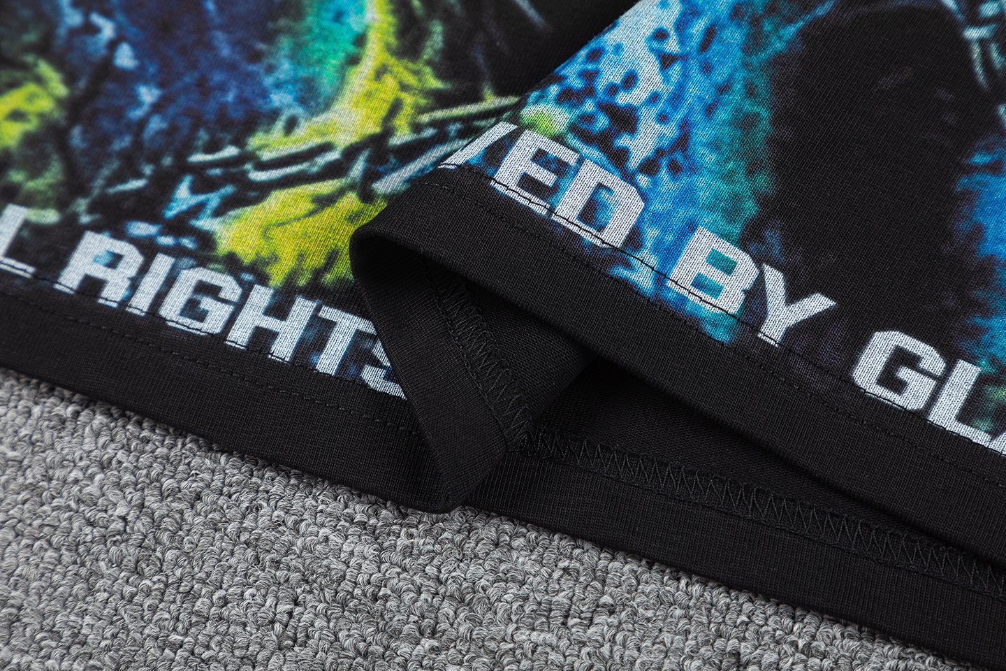 GLAZAGOD Hell on Earth Graphic T-Shirt — detail