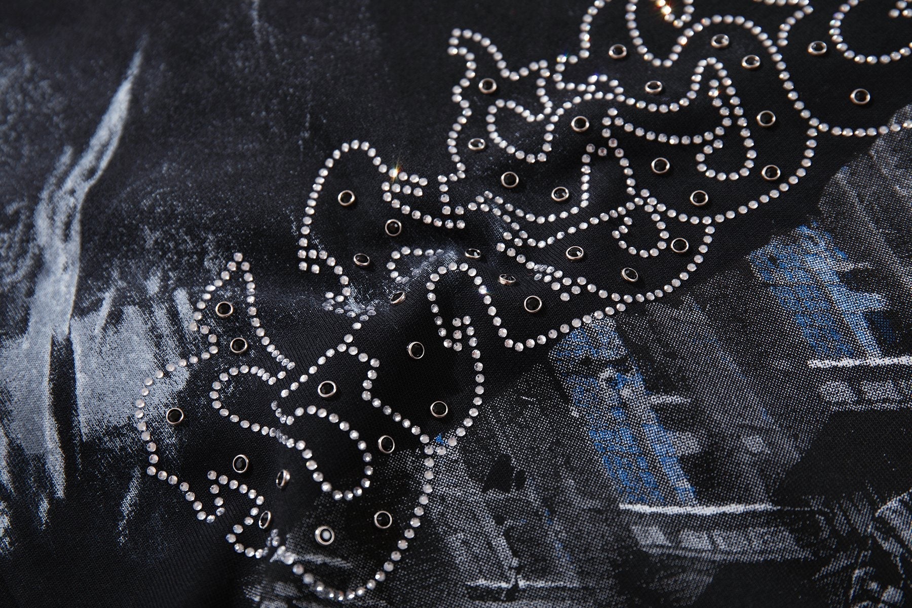 BKYS Revival Rhinestone Portrait Graphic T-Shirt — detail
