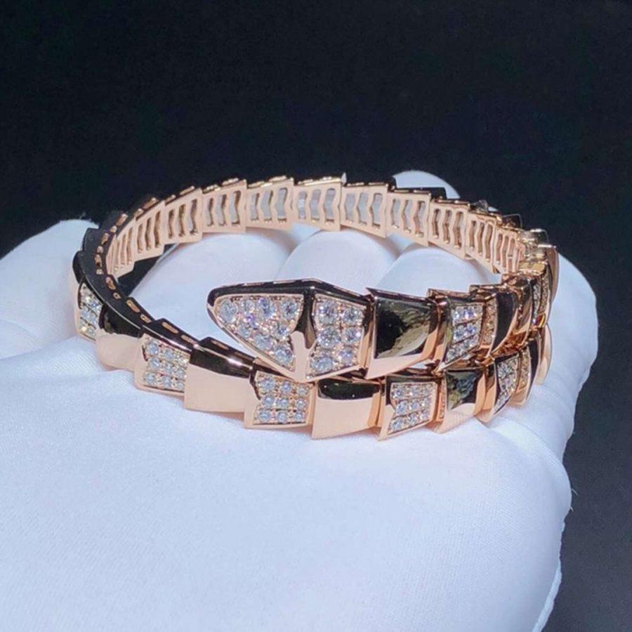 Bvlgari Serpenti Bracelet Pink Gold Cubic Zirconia 1