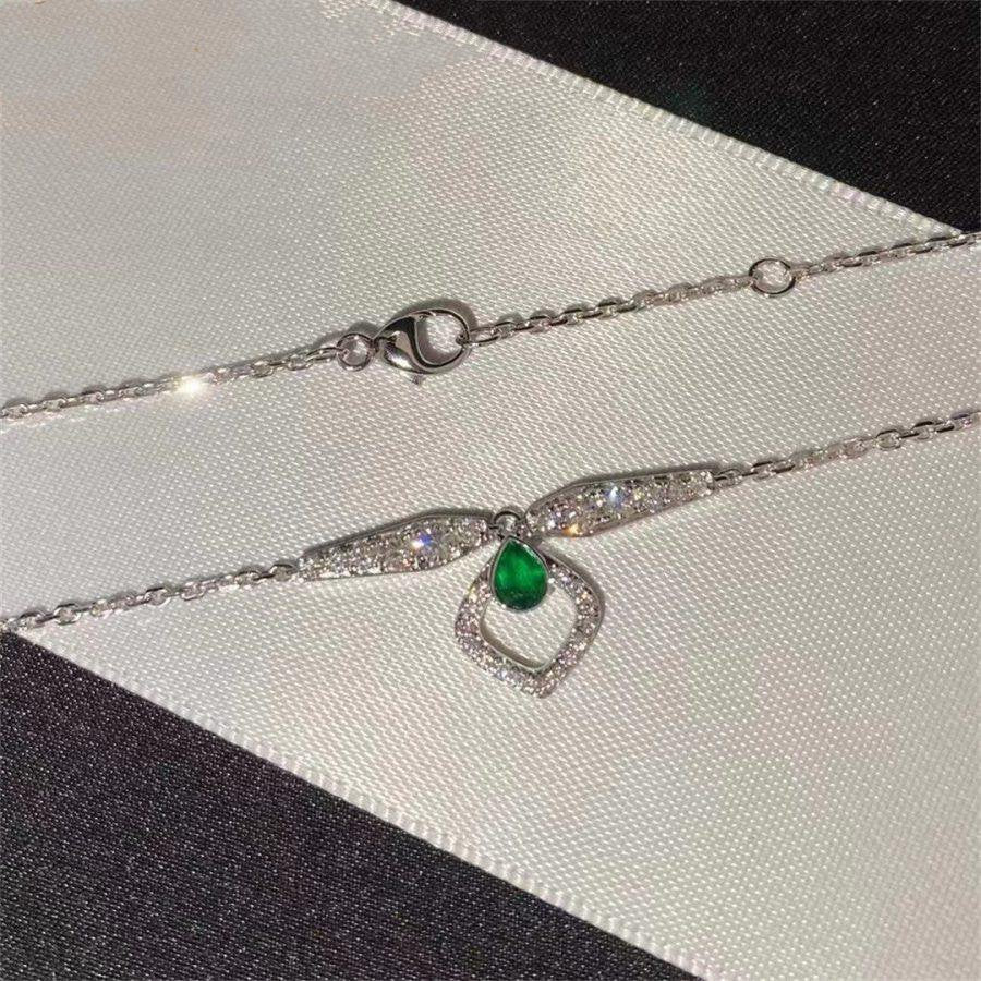 Chaumet Josephine Malachite Silver Cubic Zirconia Necklace
