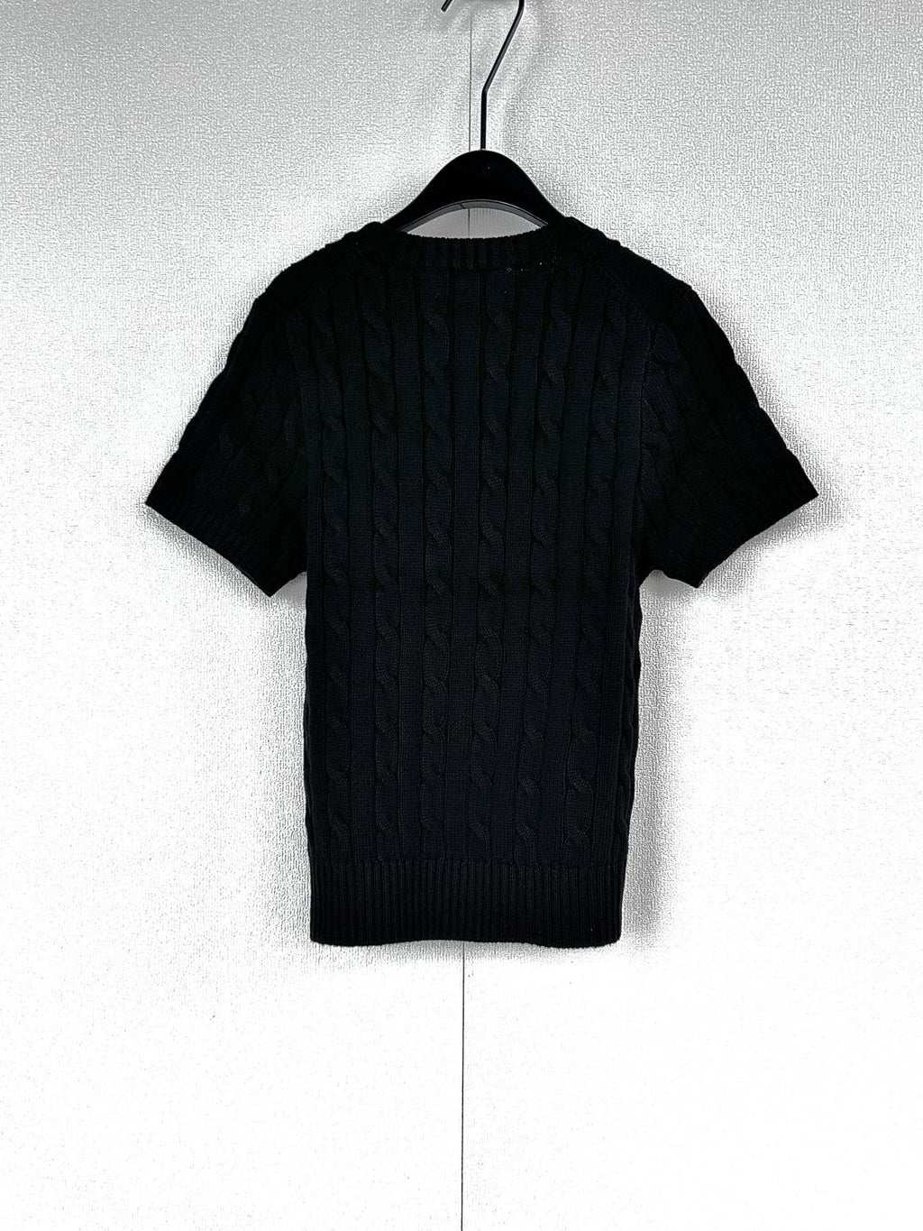 Test2-Ralph Lauren Women's Short-Sleeve Cable-Knit Sweater — back